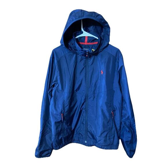 Polo Ralph Lauren Men’s Performance Windbreaker Jacket Sz M New Blue Repellent - Picture 2 of 11